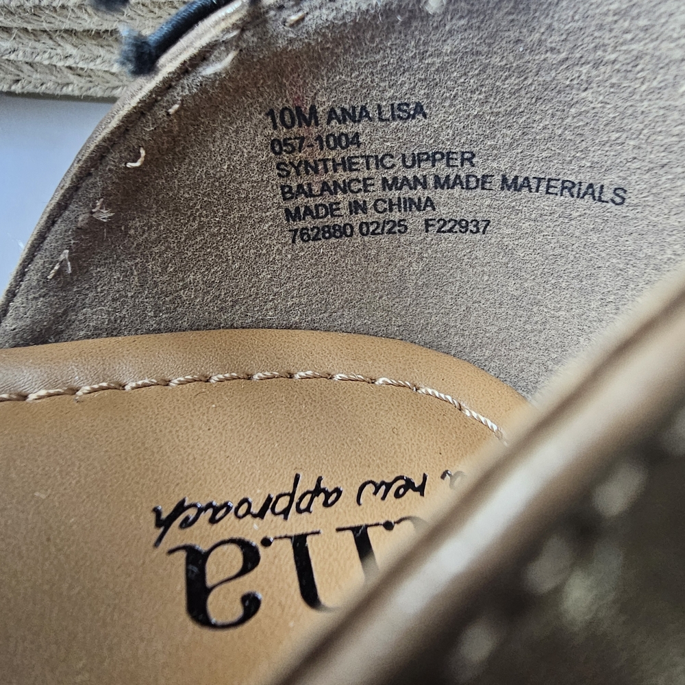 A.N.A. Espadrille Platform Wedge Sandals with Dyed Platform – Size 10 - Picture 14 of 16